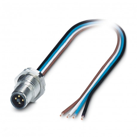 SACC-DSI-M12MST-4CON-M16/1,0 - SACC-DSI-M12MST-4CON-M16/1,0 1037080 PHOENIX CONTACT Flush-type connector, Power, 4-position, Plug, M12, T p..