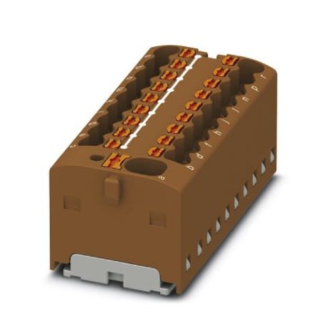 PTFIX 4/18X1,5-G BN - PTFIX 4/18X1,5-G BN 1047433 PHOENIX CONTACT Distribution block, bridged internally, nominal current: 41 A, c..