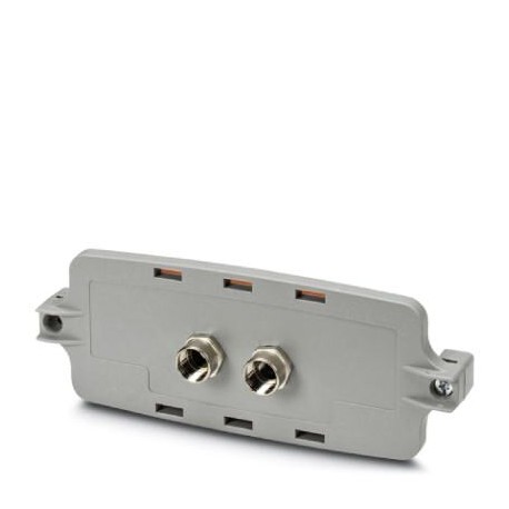 ECS-P-122X169-S-UV-2M12 GY - ECS-P-122X169-S-UV-2M12 GY 1050379 PHOENIX CONTACT Screw locking two female M12 faceplate of the ECS Family...