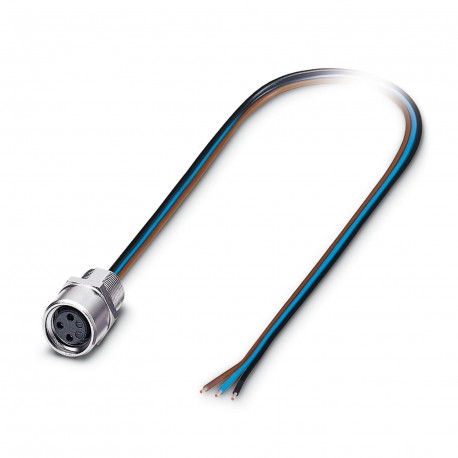 SACC-E-M 8FS-3CON-M8/2,0 - SACC-E-M 8FS-3CON-M8/2,0 1081551 PHOENIX CONTACT Flush-type connector, 3-position, Socket, straight, M8, Fro..