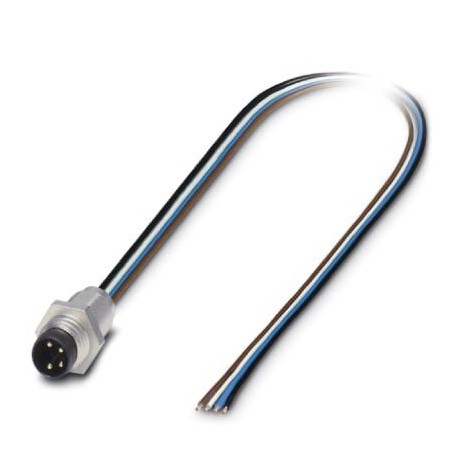 SACC-E-M8MS-4CON-M8/0,1-0,14 - SACC-E-M8MS-4CON-M8/0,1-0,14 1142200 PHOENIX CONTACT Sensor/actuator panel-mount connector, 4-pos., M8, fron..