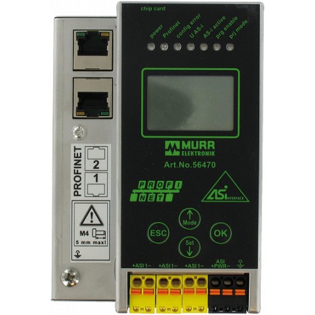 56470 - 56470 MURRELEKTRONIK Gateway ProfiNet/AS-i, 1 Master, P24