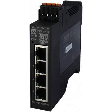 58181 - 58181 MURRELEKTRONIK TREE M-4TX Lite managed Switch 4 Ports