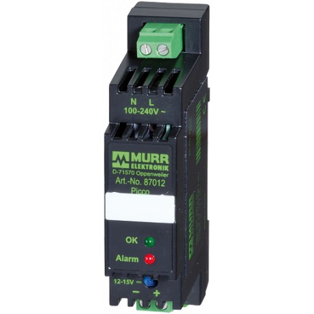 87011 - 87011 MURRELEKTRONIK PICCO 24V/0.42 TO (10W) POWER SUPPLY / 1-PHASE In: 110-230VAC / OUT: 24 28VDC/0.42 TO