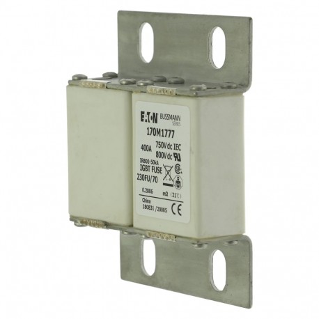 FUSE 400A 750V DC 230FU/70 AR CU - FUSE 400A 750V DC 230FU/70 AR CU 170M1777 EATON ELECTRIC FUSE 400A 750V DC 230FU/70 AR CU