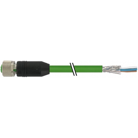7000-14641-7960300 - 7000-14641-7960300 MURRELEKTRONIK M12 female 0° shielded, D-cod. with cable EN PUR 2x2xAWG22 shielded bu UL/..
