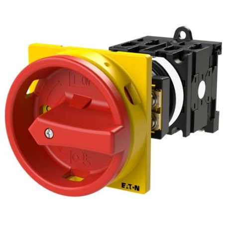 T0-3-8341/V/SVB - T0-3-8341/V/SVB 013501 Y7-13501 EATON ELECTRIC Main switch, 5-pole, 20 A, Emergency-Stop function, 90 °, rea..