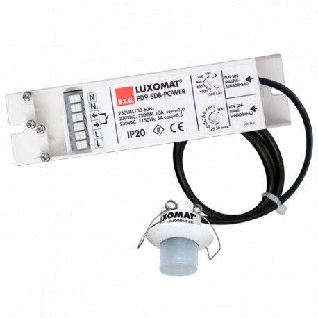 92931 - 92931 B.E.G. LUXOMAT PD9-M-1C-SDB-GH/FC, IP65, whiteMini Occupancy detector