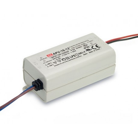 APV-16-5 - APV-16-5 MEANWELL AC-DC Single output LED driver Constant Voltage (CV), Output 5VDC / 2.6A