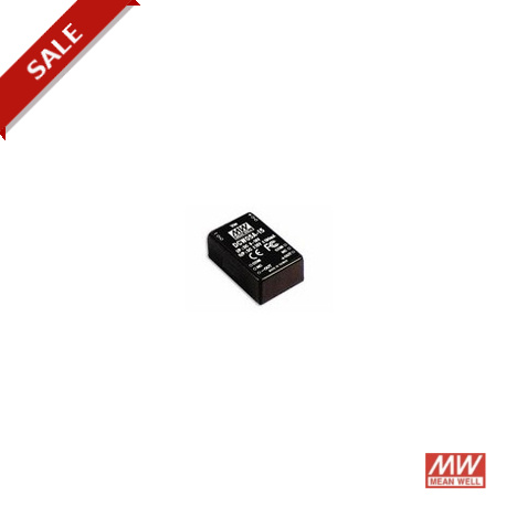 DCW05A-15 - DCW05A-15 MEANWELL DC-DC Converter for PCB mount, Input 9-18VDC, Output ±12VDC / 0.4A