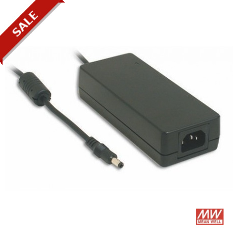 GS90A24-P1M - GS90A24-P1M MEANWELL AC-DC Industrial desktop adaptor with 3 pin IEC320-C14 input socket, Output 24VDC / 3.7..