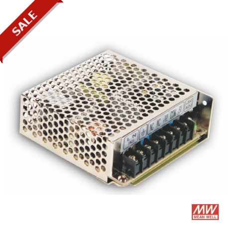 RID-50A - RID-50A MEANWELL AC-DC Dual output enclosed power supply, Output 5VDC / 6A +12VDC / 3A, isolated outputs, fr..