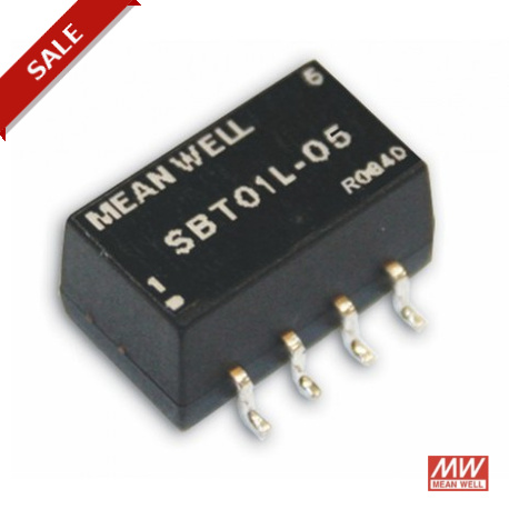 SBT01M-12 - SBT01M-12 MEANWELL DC-DC Converter for PCB mount, Input: 10,8-13,2VDC.Output: 12VDC. 84mA. Power: 1W. SMD.I/..