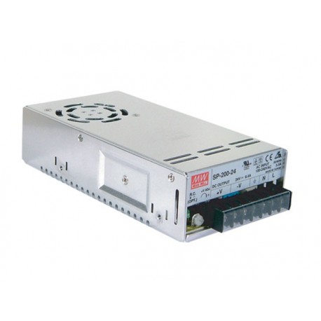 SP-200-15 - SP-200-15 MEANWELL AC-DC Single output enclosed power supply with PFC, Input range 85-264VAC, Output 15VDC /..