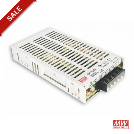 SP-75-13.5 - SP-75-13.5 MEANWELL AC-DC Enclosed power supply, Output 13.5VDC / 5.6A, PFC, free air convection