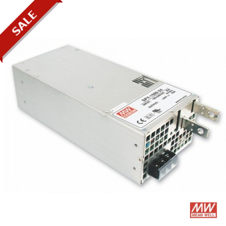 SPV-1500-48 - SPV-1500-48 MEANWELL AC-DC Enclosed power supply, Output 48VDC / 32A, forced air cooling, Programmable outpu..