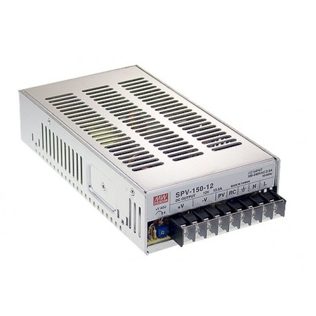 SPV-150-24 - SPV-150-24 MEANWELL AC-DC Enclosed power supply, Output 24VDC / 6.25A, free air convection, Programmable out..
