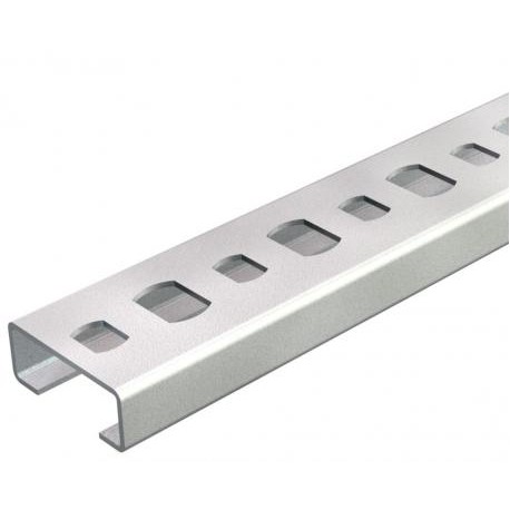 CL2008P2000FS - 2060 L 2M FS 1106627 OBO BETTERMANN Profile rails perforated, slot width 11 mm, 2000x20x8, Strip-galvanised,..