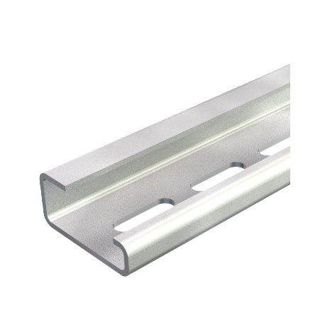 2064 GTPL 2M - 2064 GTPL 2M 1115065 OBO BETTERMANN Carrier rail perforated, 2000x32x15, Electrogalvanised, transparently pa..