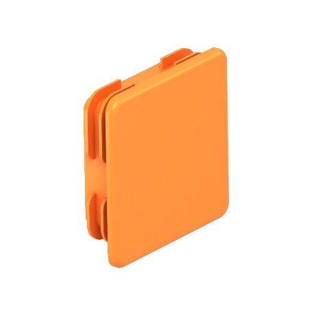 MS4141 EK - MS 41 EDK OR 1122906 OBO BETTERMANN End cap for profile rail MS 41, 41x41mm, Pastel orange, 2003, Polyethyle..