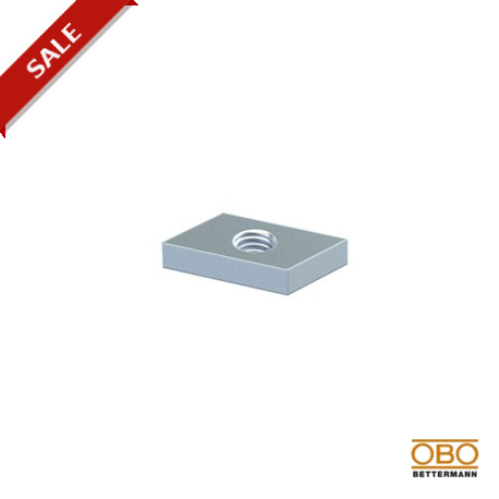 5015 M6 OS G - 5015 M6 OS G 1141066 OBO BETTERMANN Slide nut no screw, M6, Electrogalvanised, DIN 50961, Steel, St