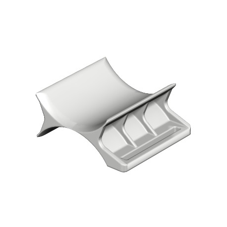 2058 2 40 LGR - 2058 2 40 LGR 1196405 OBO BETTERMANN Double trough , 34-40mm, Light grey, 7035, Polypropylene, PP