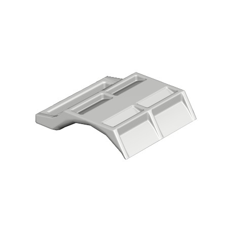 2058FW 90 LGR - 2058FW 90 LGR 1197908 OBO BETTERMANN Counter-trough , 82-90mm, Light grey, 7035, Polypropylene, PP