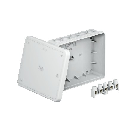 A 18 HF RW - A 18 HF RW 2000422 OBO BETTERMANN Junction box , 125x100x38, Pure white, 9010, Polyethylene, PE