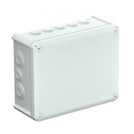 T 250 - T 250 2007109 OBO BETTERMANN Junction box with entries, 240x190x95, Light grey, 7035, Polypropylene, Glass-f..