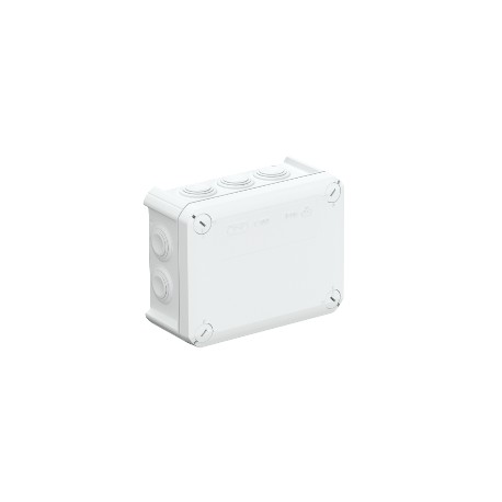 T 100 F - T 100 F 2007347 OBO BETTERMANN Junction box with entries, 151x117x67, Light grey, 7035, Polypropylene, PP