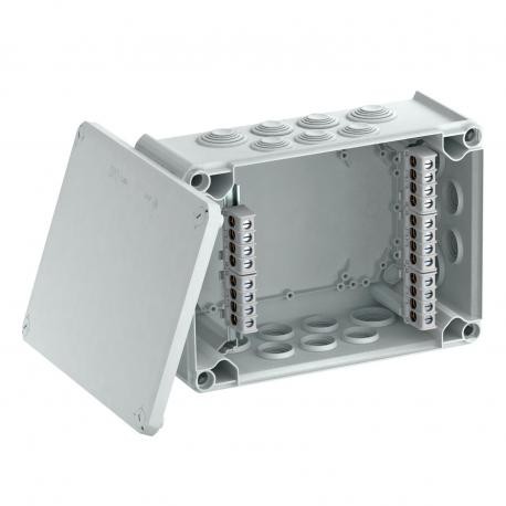 T 350 KL - T 350 KL 2007448 OBO BETTERMANN Junction box with terminal strip + entries, 285x201x120, Light grey, 7035, P..
