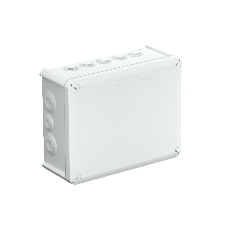 T 250 RW - T 250 RW 2007554 OBO BETTERMANN Junction box with entries, 240x190x95, Pure white, 9010, Polypropylene, Glas..