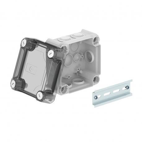 T 60 HD TR - T 60 HD TR 2007750 OBO BETTERMANN Junction box with high transparent cover, 114x114x76, Light grey, 7035,