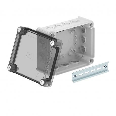 T 160 HD TR - T 160 HD TR 2007754 OBO BETTERMANN Junction box with high transparent cover, 190x150x94, Light grey, 7035,