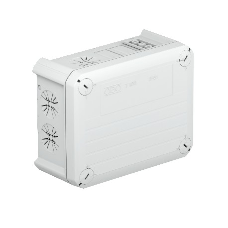 T 100 WB 1W3 1S3 - T 100 WB 1W3 1S3 2007815 OBO BETTERMANN Junction box with Wieland sockets 1w3p+1s3p, 151x117x67, Light grey,..