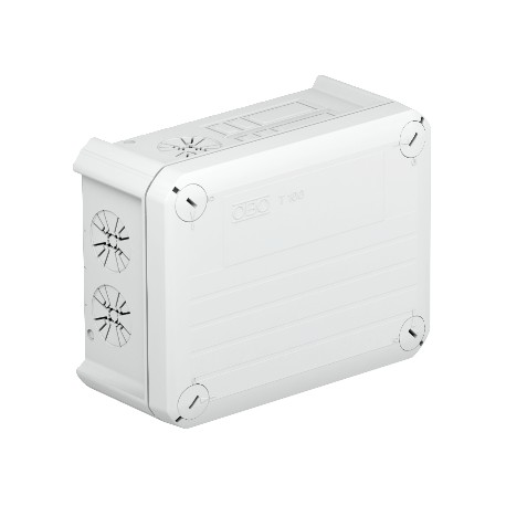T 100 WB5 - T 100 WB5 2007840 OBO BETTERMANN Junction box w/o Wieland sockets, 3-5-pole, 151x117x67, Light grey, 7035, P..