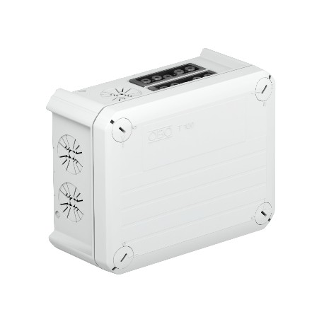 T 100 WB 4s5 - T 100 WB 4s5 2007856 OBO BETTERMANN Junction box with Wieland sockets 4s5p, 151x117x67, Light grey, 7035, Po..