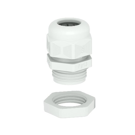 V-TEC PG36+ LGR - V-TEC PG36+ LGR 2024669 OBO BETTERMANN Cable gland with locknut, PG36, Light grey, 7035, Polyamide, PA