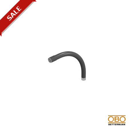 SBM25W SW - SBM25W SW 2046514 OBO BETTERMANN 90° threaded steel bend with threaded sleeve, M25x1,5, Black, Painted, Stee..