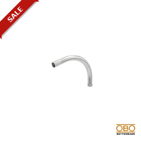 SBM25W FT - SBM25W FT 2046548 OBO BETTERMANN 90° threaded steel bend with threaded sleeve, M25x1,5, Hot-dip galvanised, ..