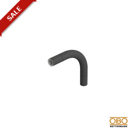 SB16W SW - SB16W SW 2046575 OBO BETTERMANN 90° plug-in steel bend , Ø16mm, Black, Painted, Steel, St