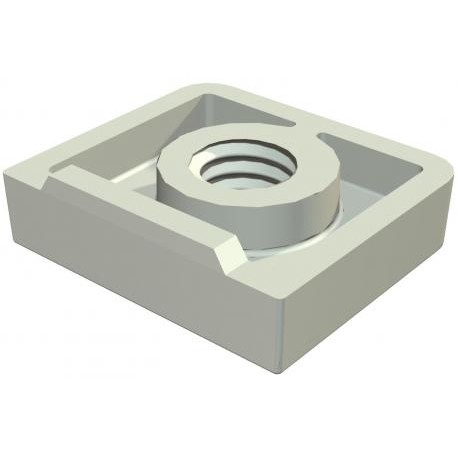 SQ M6 - SQ M6 2146509 OBO BETTERMANN starQuick nut , M6, Light grey, 7035, Polycarbonate, PC