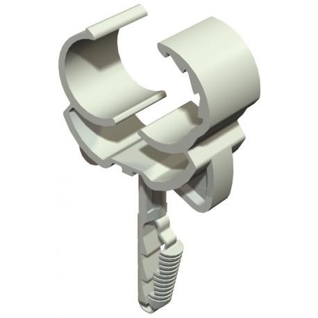 1976 22-28 - 1976 22-28 2148536 OBO BETTERMANN Klick-Snap clip , 22,5-28,5mm, Light grey, 7035, Polyamide, PA