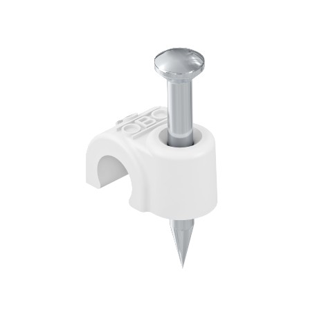 2014 30 RW - 2014 30 RW 2226103 OBO BETTERMANN ISO nail clip , 14mm, L30, Pure white, 9010, Polypropylene, PP