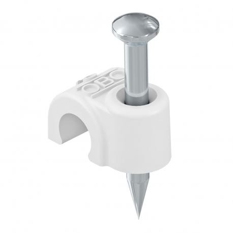 2014 40 RW - 2014 40 RW 2226111 OBO BETTERMANN ISO nail clip , 14mm, L40, Pure white, 9010, Polypropylene, PP