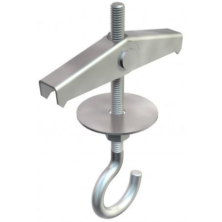 452 M4x70 G - 452 M4x70 G 3481778 OBO BETTERMANN Sprung hinged anchor with ceiling hook, M4x70mm, Electrogalvanised, DIN 5..