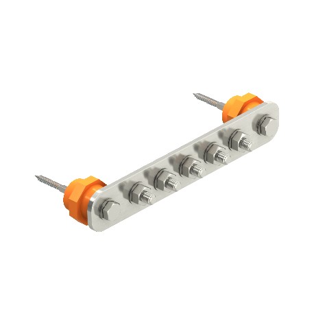 1802 5 VA - 1802 5 VA 5015854 OBO BETTERMANN Equipotential bonding rail BigBar / 5 connections, 5xM10, Stainless steel, ..