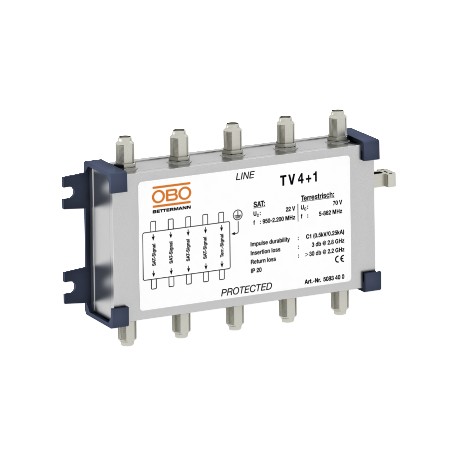 TV 4+1 - TV 4+1 5083400 OBO BETTERMANN Surge protection device for antenna systems,