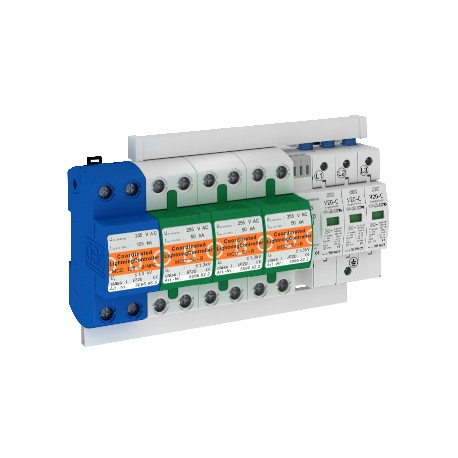 PS4-B+C TNS+FS - PS4-B+C TNS+FS 5089763 OBO BETTERMANN Protection set 4-pole with FS, 255V,