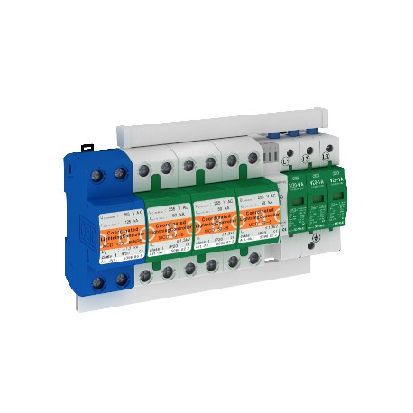 PS4-VA TT+FS - PS4-VA TT+FS 5089777 OBO BETTERMANN Protection set 4-pole w.FS, leak.current-free, 255V,